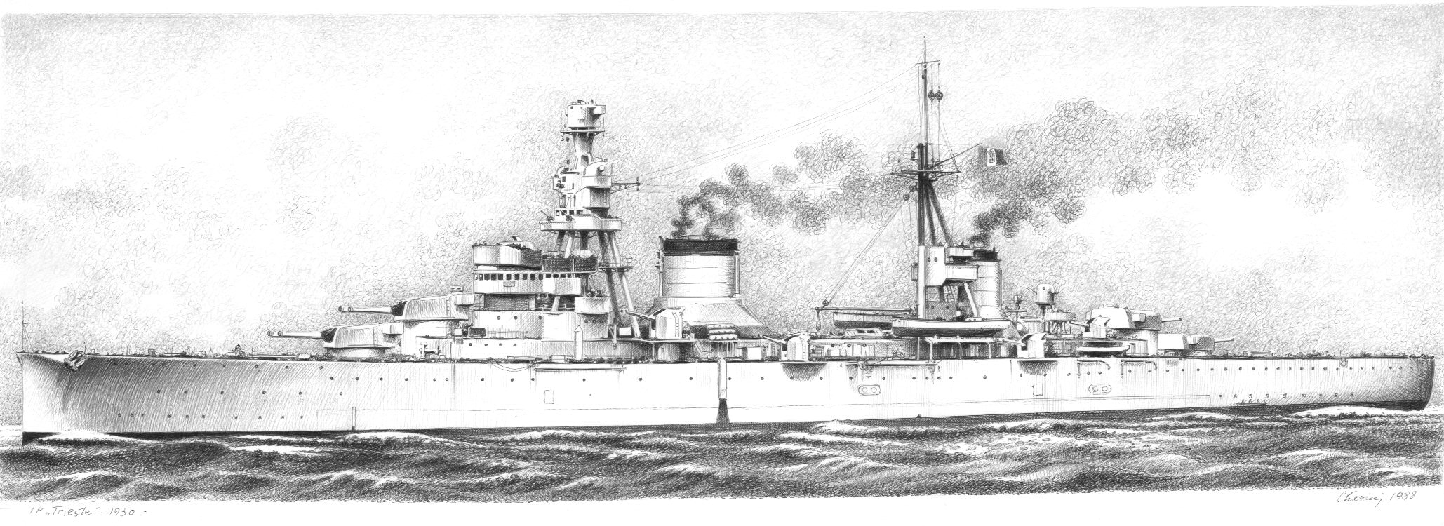 1930 - Incrociatore pesante 'Trieste'